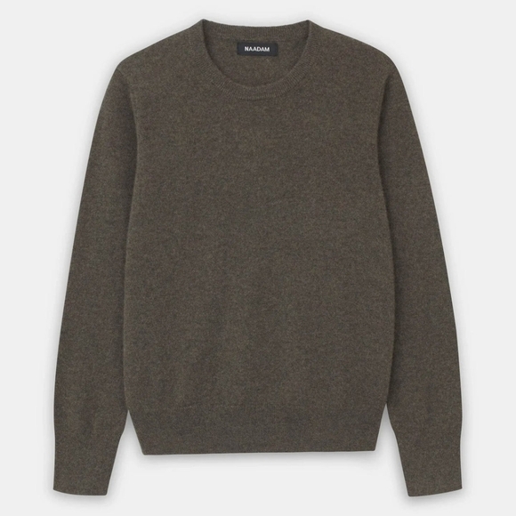 NAADAM The Original Cashmere Crewneck Sweater - Olive Green - Large - NWT - Picture 8 of 10